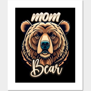 Mom bear t shirt style Posters and Art